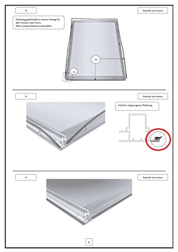 KGT Ersatzteil Sprossendichtung 2 mm für Rückwandfenster / Dachfenster