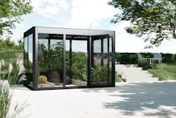 SunElements Design Gewächshaus/Sommergarten SunGarden Power mit 400 Wp Photovoltaikdach-Modulen