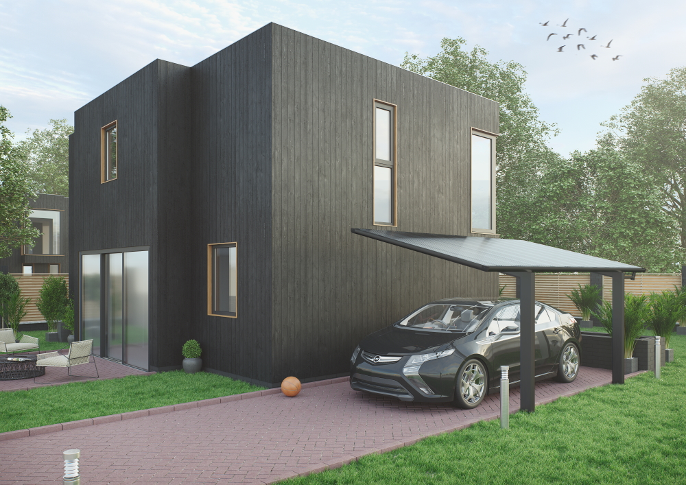 Vorschaubild Galerie Ximax Carport Swingline Typ 60 531 x 274 cm schwarz