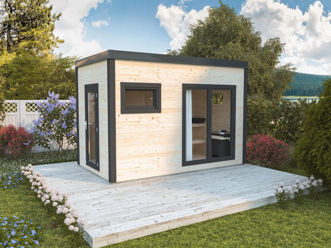 PRE:GA Black Forest Classic Sauna mit Vorraum 8,2 m² Bild