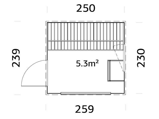 PRE:GA Black Forest Classic Sauna ohne Vorraum 5,3 m² Bild