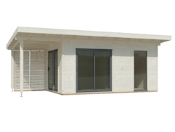 PRE:GA Gartenhaus Belchen 2 Räume Leimholz mit Schiebetüren mit Schleppdach 700 x 300 cm