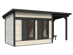 PRE:GA Black Forrest Deluxe Sauna mit Vorraum 