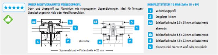 T&J TEJEALU Komplettsystem Alu-Verbindungsprofil