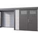 Telluria Metallgerätehaus Classico 3024 mit Lounge Anbau inkl. 2 FensternBild