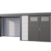 Telluria Metallgerätehaus Classico 3030 mit Lounge Anbau (ca. 314 cm Breite) inkl. 2 FensternBild