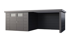 Telluria Metallgerätehaus Classico 3030 mit Lounge Anbau (ca. 314 cm Breite)