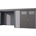 Telluria Metallgerätehaus Classico 3330 mit Lounge Anbau (ca. 344 cm Breite) inkl. 2 FensternBild
