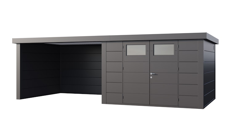 Telluria Metallgerätehaus Classico 3330 mit Lounge Anbau large (ca. 344 cm Breite)