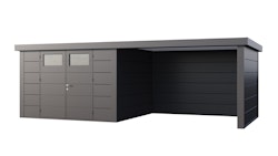 Telluria Metallgerätehaus Classico 3330 mit Lounge Anbau (ca. 344 cm Breite)