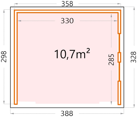 Telluria Pavillon Singolo 3630 inkl. 2 Fenster Bild