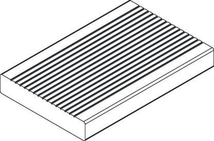 Handmuster OSMO Terrassendiele Thermo-Fichte 25 x 140 mm geriffelt SenoFix Bild