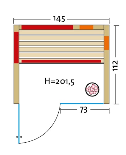 Infraworld Infrarotkabine TrioSol Glas 145 Fichte VG inkl. 5-teiligem gratis Zubehörset Bild