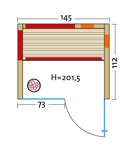 Infraworld Infrarotkabine TrioSol Glas 145 Fichte inkl. 5-teiligem gratis Zubehörset