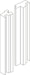 OSMO Sichtschutz TRIO Set Anfangs-/Endprofil 1760 x 70 x 25 mmBild