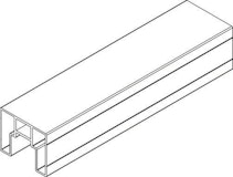 OSMO Sichtschutz VERTO Abschlussprofil Alu Anthrazit 1800 mmZubehörbild