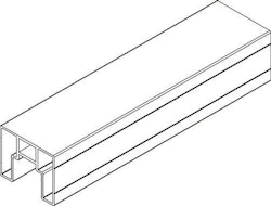 OSMO Sichtschutz VERTO Abschlussprofil Alu Anthrazit 1800 mm