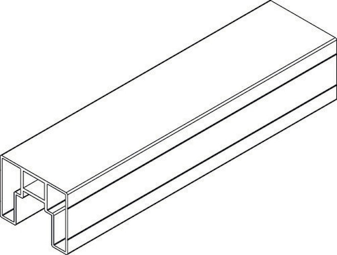 OSMO Sichtschutz VERTO Abschlussprofil Alu Anthrazit 1800 mm