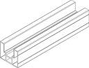 Vorschaubild OSMO Sichtschutz VERTO Startprofil Alu Anthrazit 1800 mm