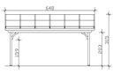 Vorschaubild Skan Holz Terrassenüberdachungen Verona o. Mittelpfosten Breite 648 cm Bild