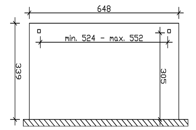 Skan Holz Terrassenüberdachungen Verona o. Mittelpfosten Breite 648 cm Bild