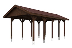 Skan Holz Wallgau - Satteldach Einzelcarport Breite 380 cm