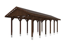 Skan Holz Wallgau - Satteldach Einzelcarport Breite 380 cm