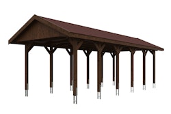 Skan Holz Wallgau - Satteldach Einzelcarport Breite 380 cm