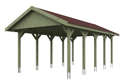 Skan Holz Wallgau - Satteldach Einzelcarport Breite 430 cm