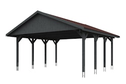 Skan Holz Wallgau - Satteldach Doppelcarport Breite 620 cm