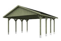 Skan Holz Wallgau - Satteldach Doppelcarport Breite 620 cm