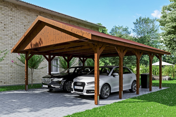 Skan Holz Wallgau - Satteldach Doppelcarport Breite 620 cm Bild