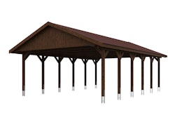 Skan Holz Wallgau - Satteldach Doppelcarport Breite 620 cm