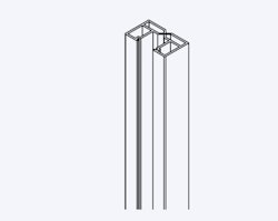 OSMO Wandanschlusspfosten Aluminium
