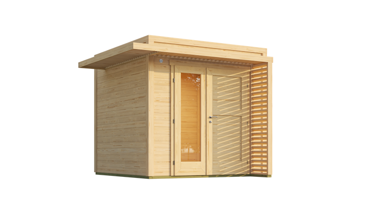 Weka Design Gartenhaus Pure Garden Amberley - 19 mm inkl. gratis Dachbahnen