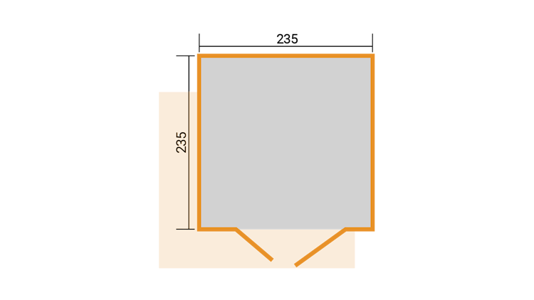 Weka Design Gartenhaus Pure Garden Amberley - 19 mm inkl. gratis Dachbahnen