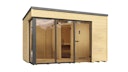 Vorschaubild Weka Design-Saunahaus Cubilis inkl. Elementsauna 45/68 mm inkl. gratis Sauna-Set im Wert von 240,40 € (10-teilig)