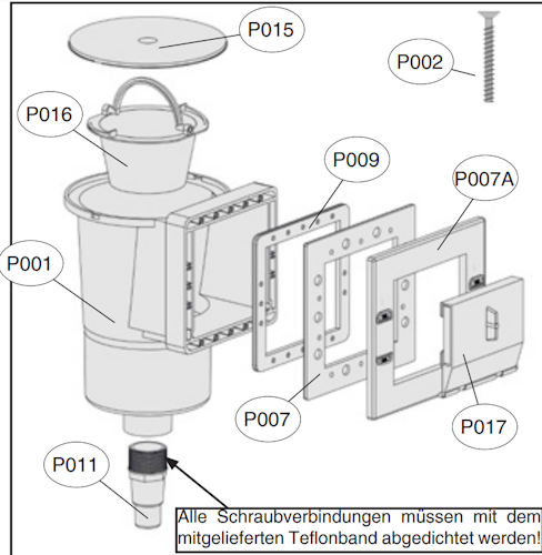 Weka Ersatz-Miniskimmer-Set  für Weka-Pools 590.01.P001 Bild