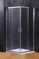 Duschkabine Schiebetüre Vollrahmen XST-VGE ESG 6 mm inkl. Duschwanne und Ablauf 900 x 900 x 1890 mm