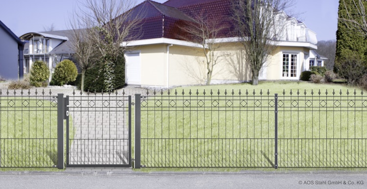 dz Flügeltor VARIO Residenz klassik RIMINI Einzeltor - Verschiedene Höhen