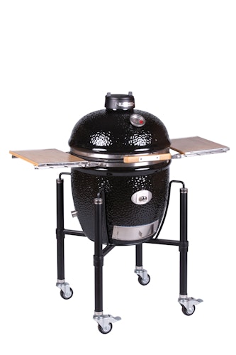 Monolith Grill CLASSIC PRO SERIE 2.0 BLACK mit Gestell und Seitentisch