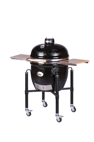 Monolith Grill LECHEF PRO SERIE 2.0 BLACK mit Gestell und Seitentisch