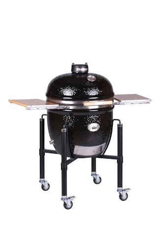 Monolith Grill LECHEF PRO SERIE 2.0 BLACK mit Gestell und Seitentisch