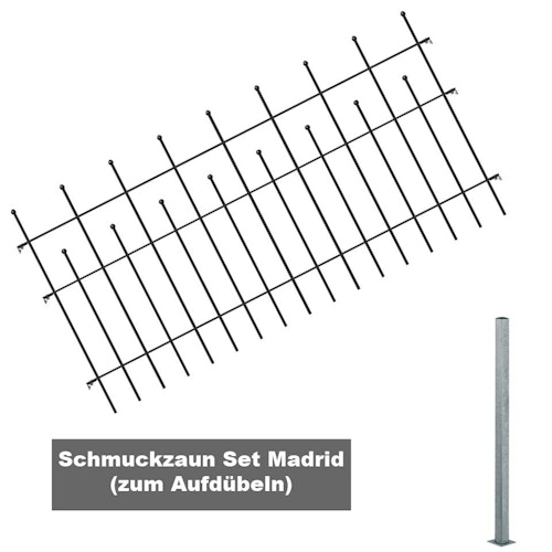 Alberts® Zaun Grundset Madrid zum Aufschrauben