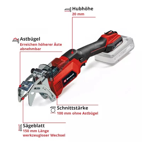 Einhell Akku-Astsäge GE-GS 18/150 Li-Solo 3408290