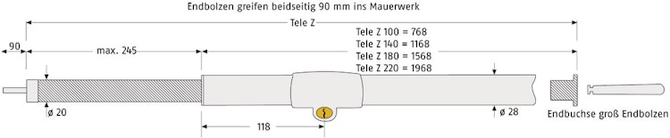 ABUS Teleskopstange Tele-Z 220