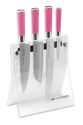 DICK Acryl-Messerblock 4 Knives PINK SPIRIT 4-teilig