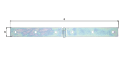 Alberts® Kistenband galv. gelb verzinkt LxB 400x35x2,5 mm 