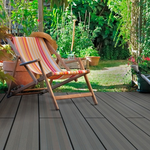aMbooo Terrassendiele Bambus VINTAGE in Granite Grey