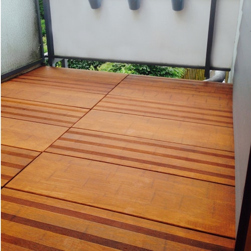aMbooo Terrassendiele Bambus Mega Deck in Coffee